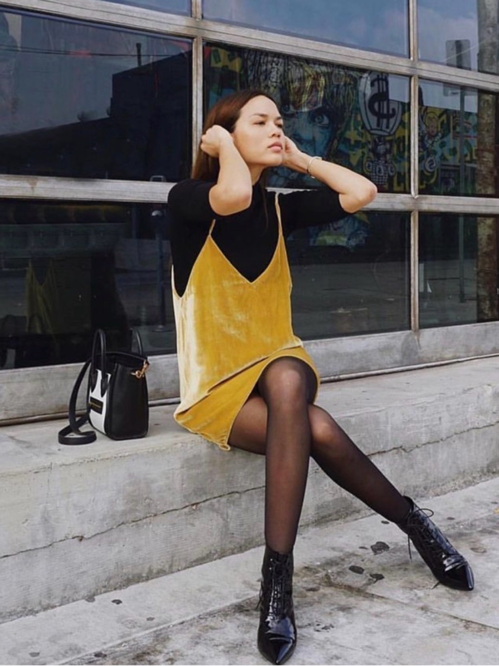 Reformation | Marlee Velvet Slip Dress | Gold | Women’s Size M